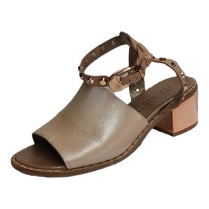 Ivy Kirzhner Rose Gold Studded Sandals Size 8.5M